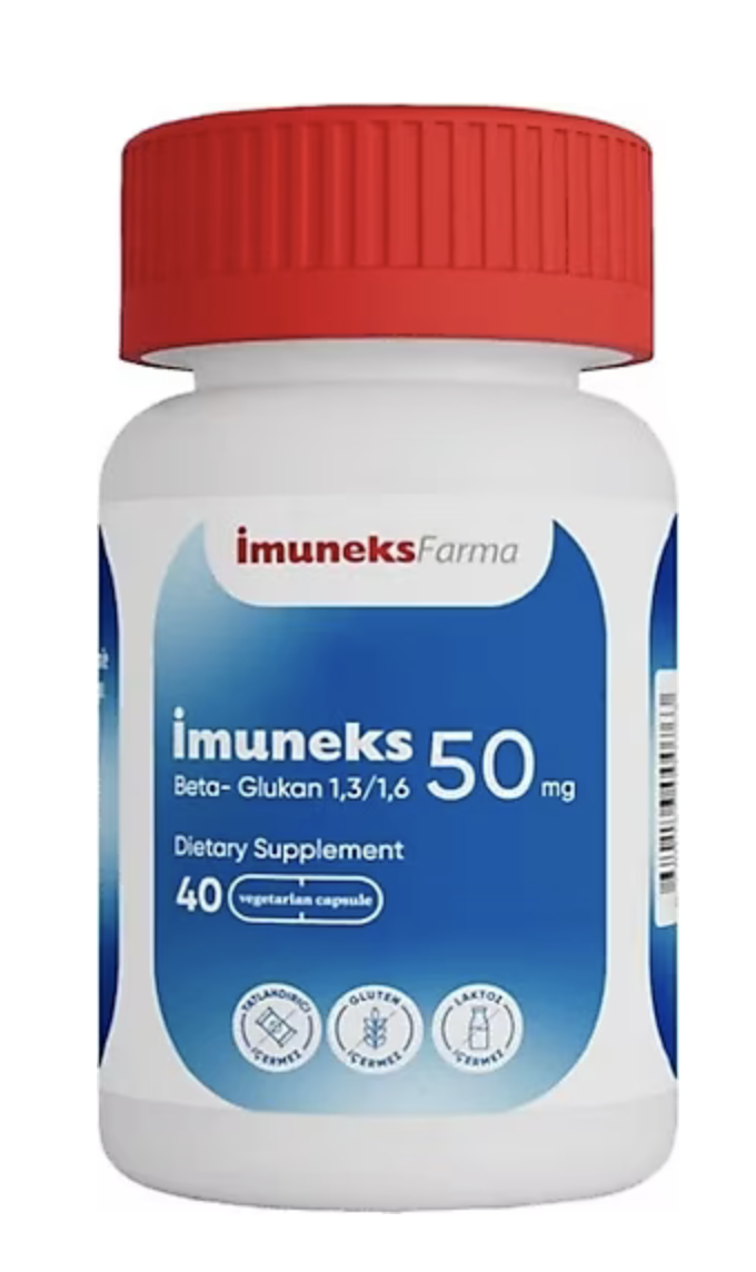 Imuneks Farma Beta Glukan 50 mg 40 Kapsül