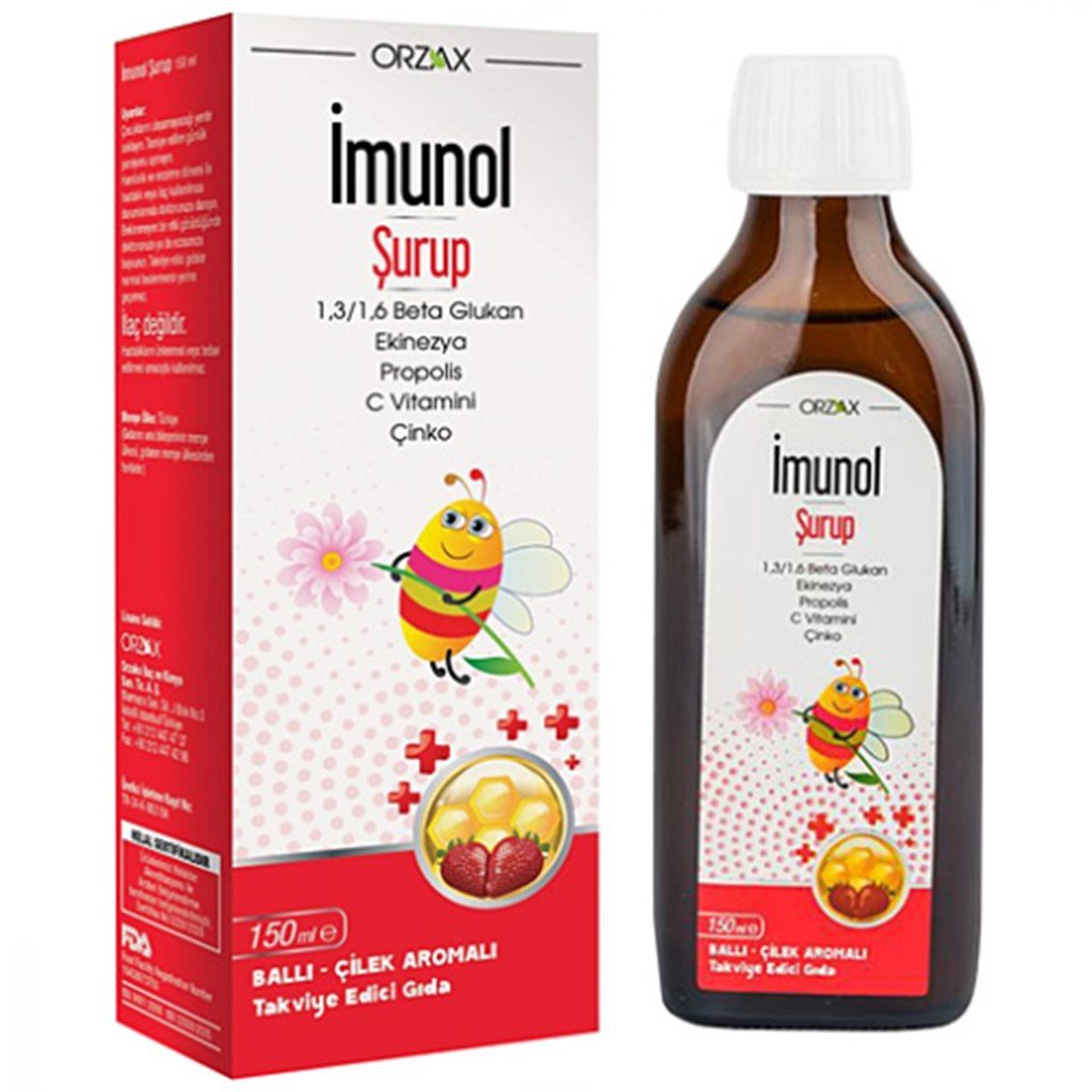 İmunol Ballı Çilek Aromalı 150 ml Şurup