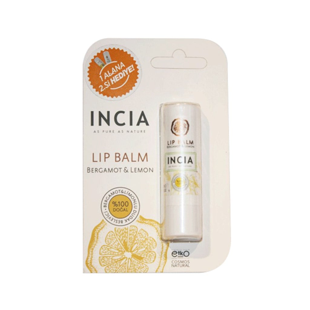 Incia Bergamot & Limonlu Dudak Besleyici 6 g 2.si Hediye