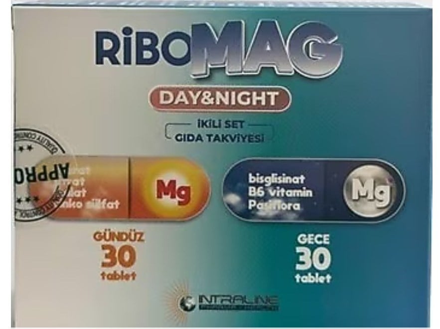 Intraline Pharma Health Ribomag Day Night 30 + 30 Tablet