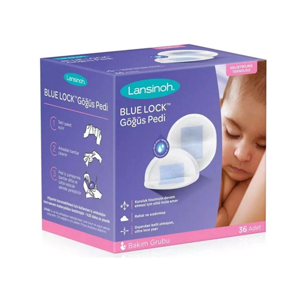 LANSINOH Blue Lock Göğüs Pedi 36 adet