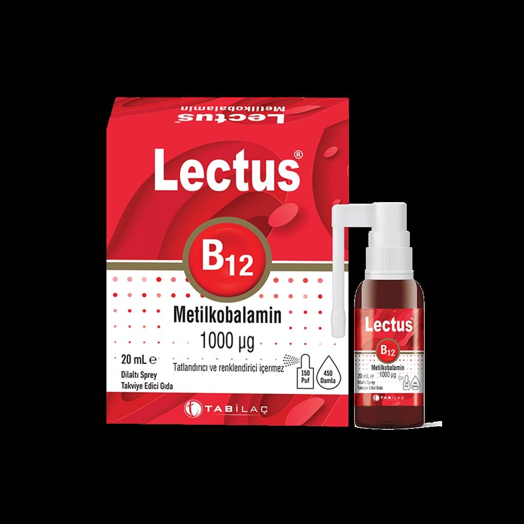 Lectus B12 Metilkobalamin 1000mcg Sprey 20 ml