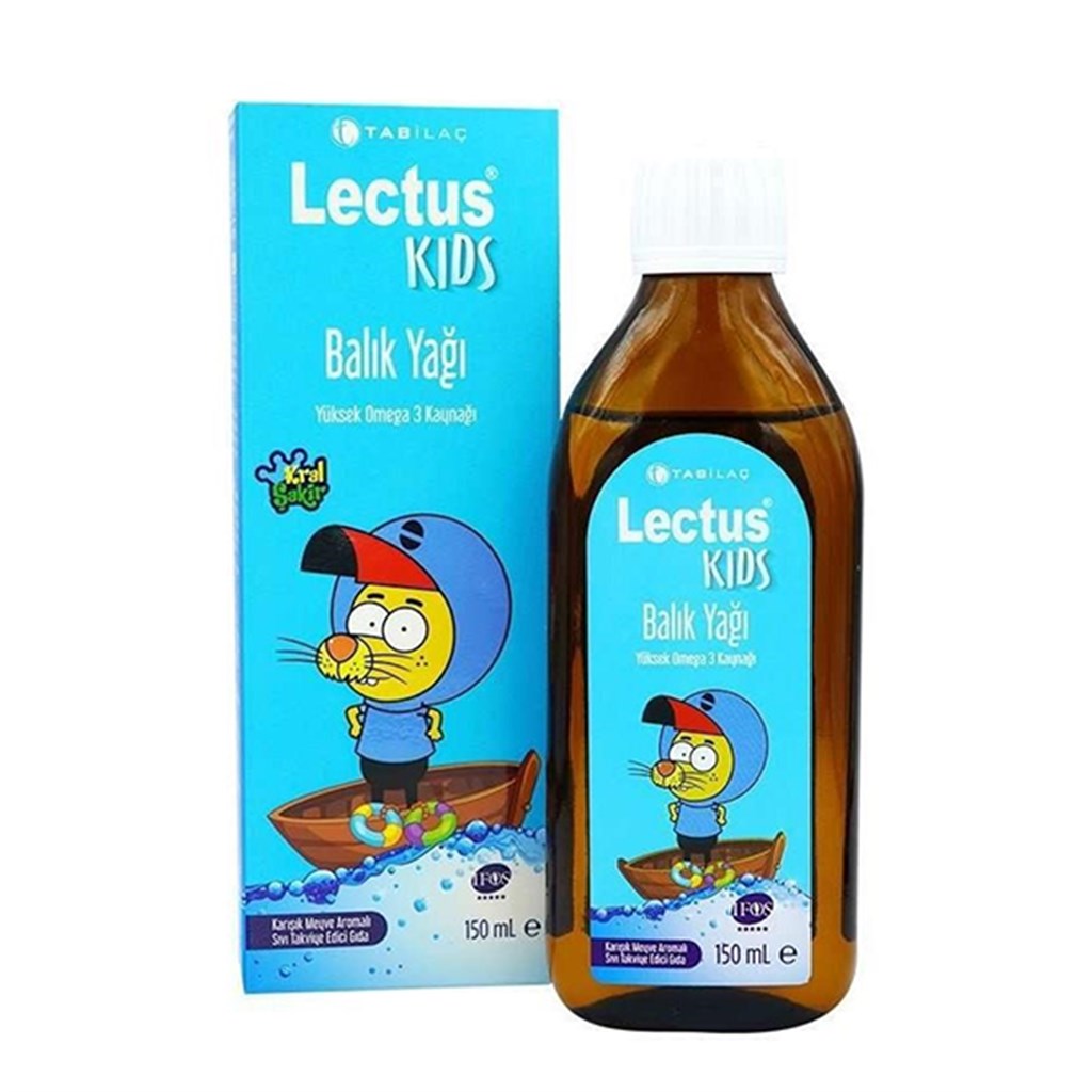 Lectus Kids Kral Şakir Karışık Meyve Aromalı Balık Yağı 150 ml