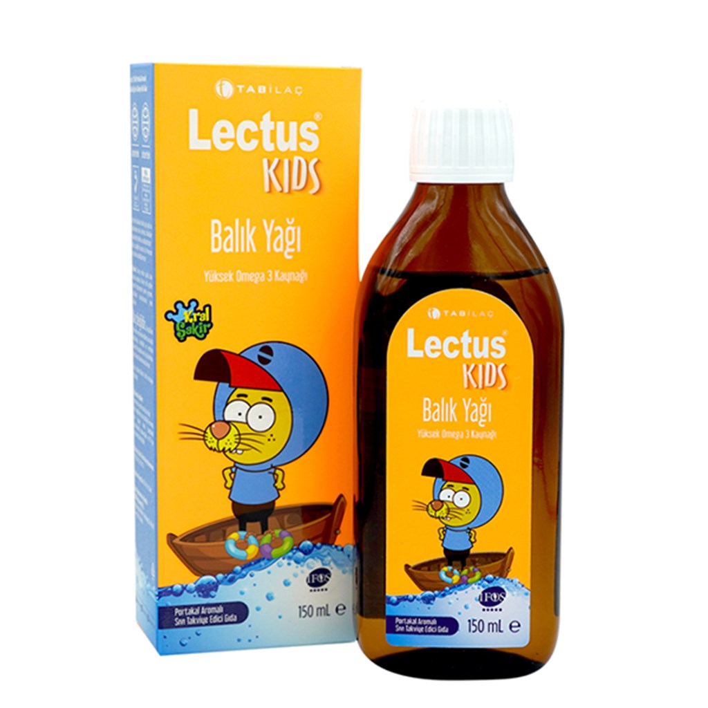 Lectus Kids Kral Şakir Portakal Aromalı Balık Yağı 150 ml