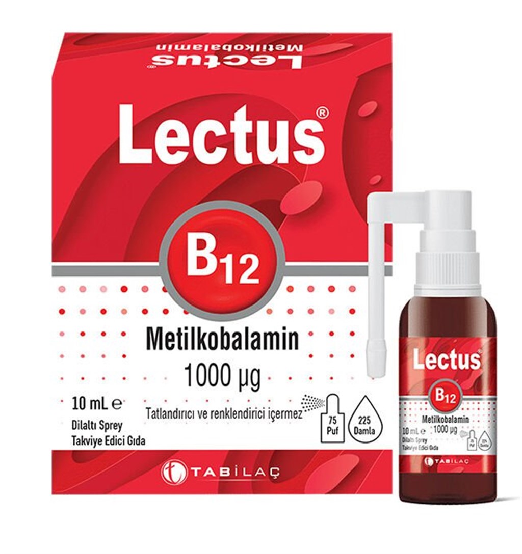 Lectus Metilkobalamin Dilaltı Sprey 10 ml 1000 mcg