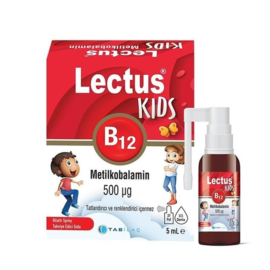 Lectus Metilkobalamin Kids B12 Dil Altı Sprey 5 ml