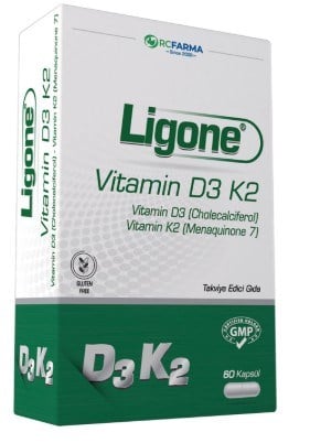 Ligone Vitamin D3 K2 60 Kapsül