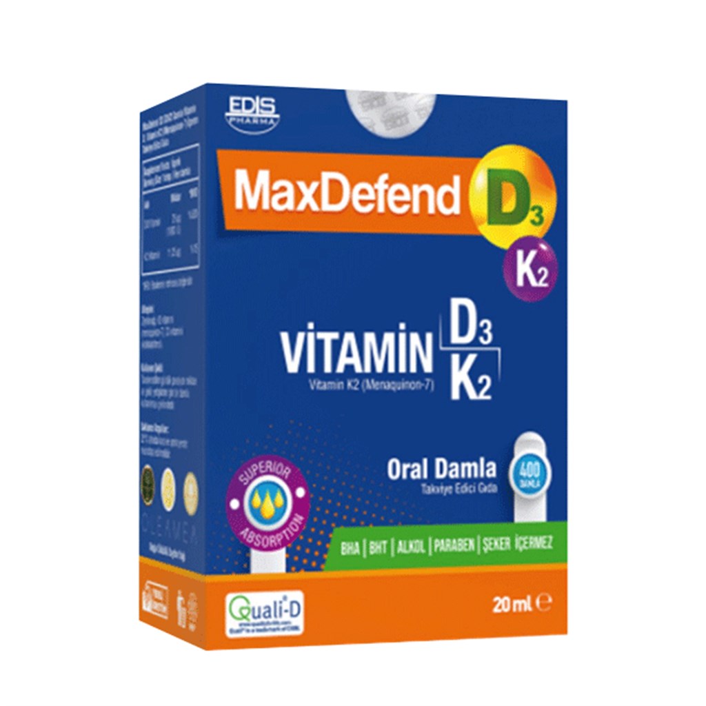 Maxdefend D3 K2 Oral Damla 20 ml