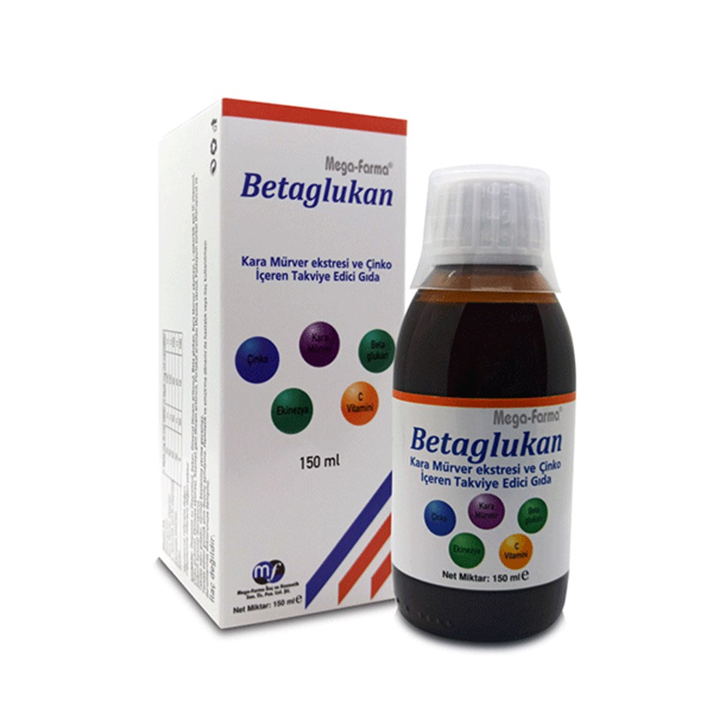 Mega Farma Betaglukan İçeren Takviye Edici Gıda Şurup 150 ml