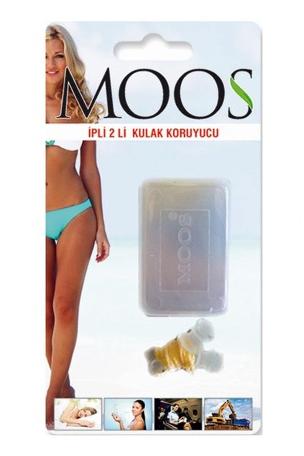 Moos İpli Silikon Kulak Koruyucu 2'li