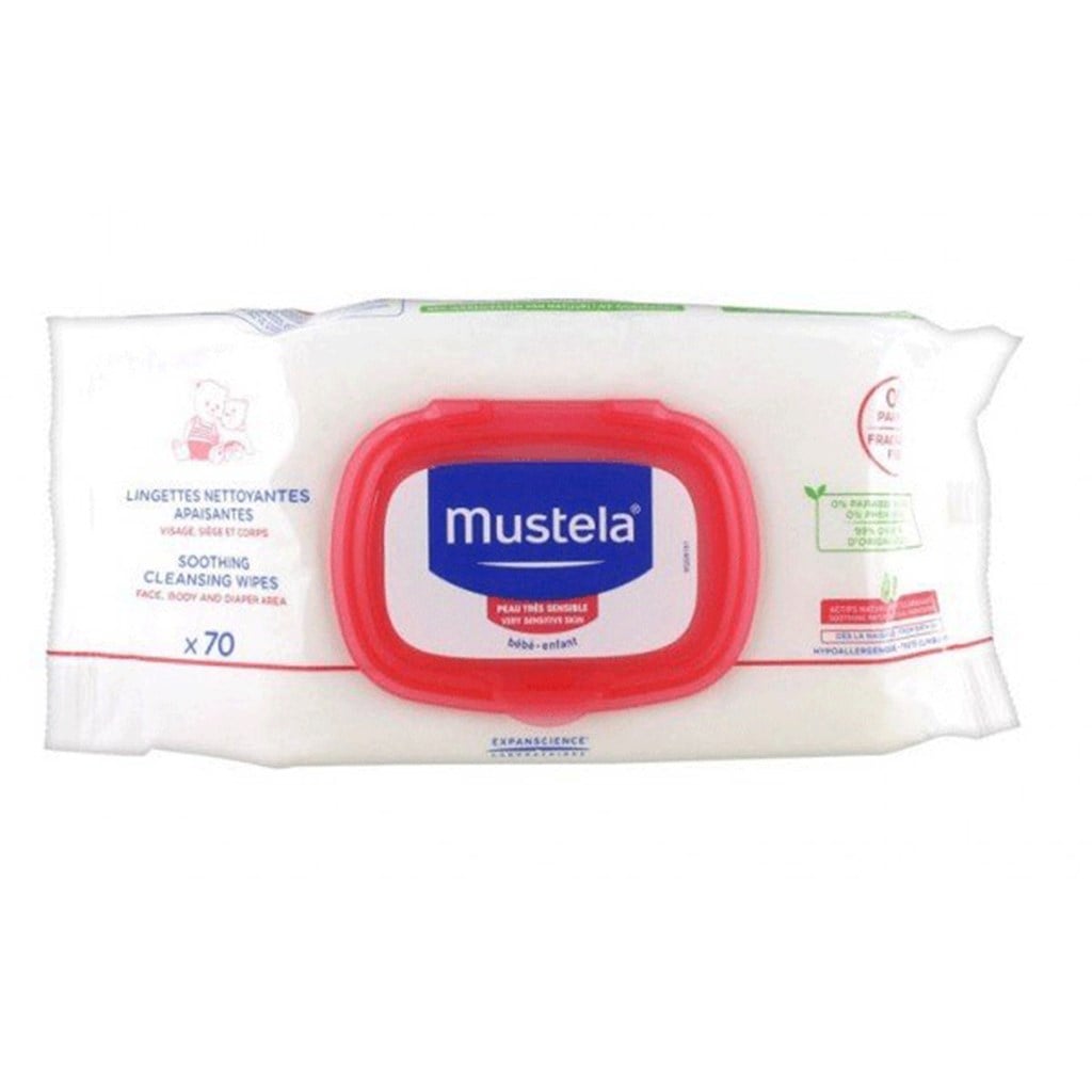 Mustela Çok Hassas Ciltler İçin Temizleme Mendili 70li
