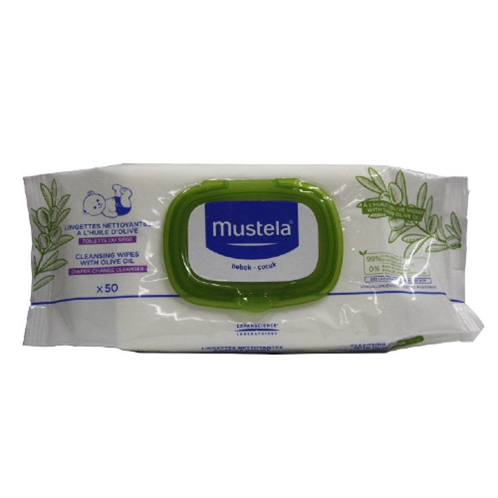 Mustela Zeytinyağlı 50 Yaprak Islak Mendil