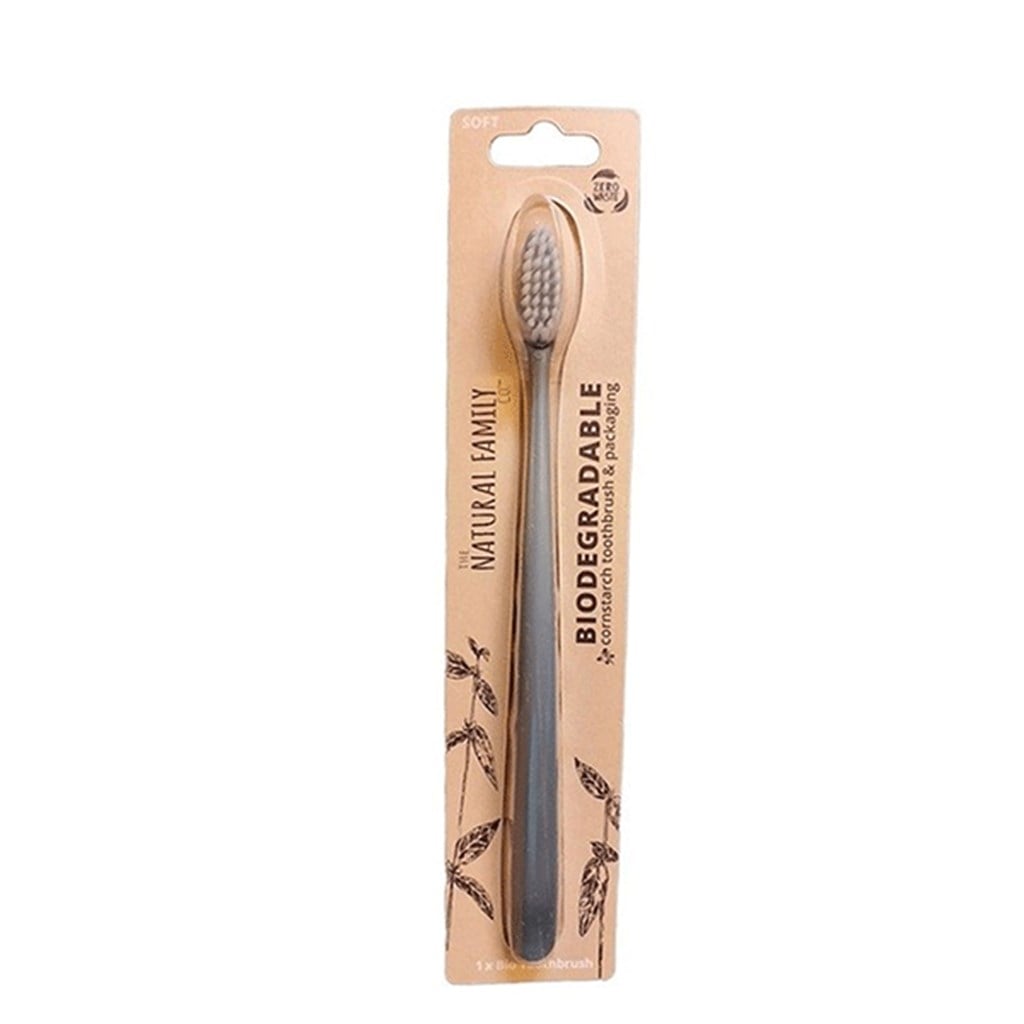 Natural Family Co. Biodegradable Cornstarch Toothbrush & Packarging Diş fırçası