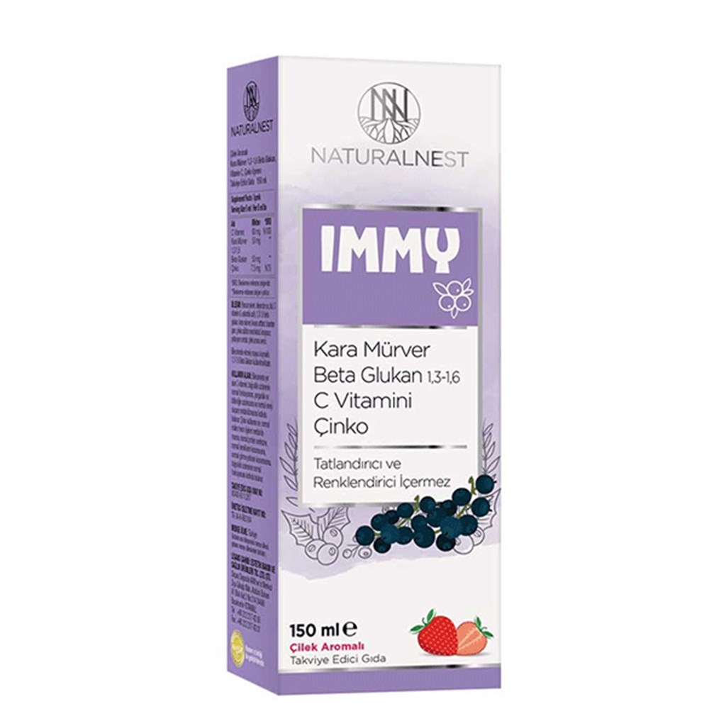 Naturalnest Immy Karamürver C Vit Şurup Çilek Aromalı 150 ml