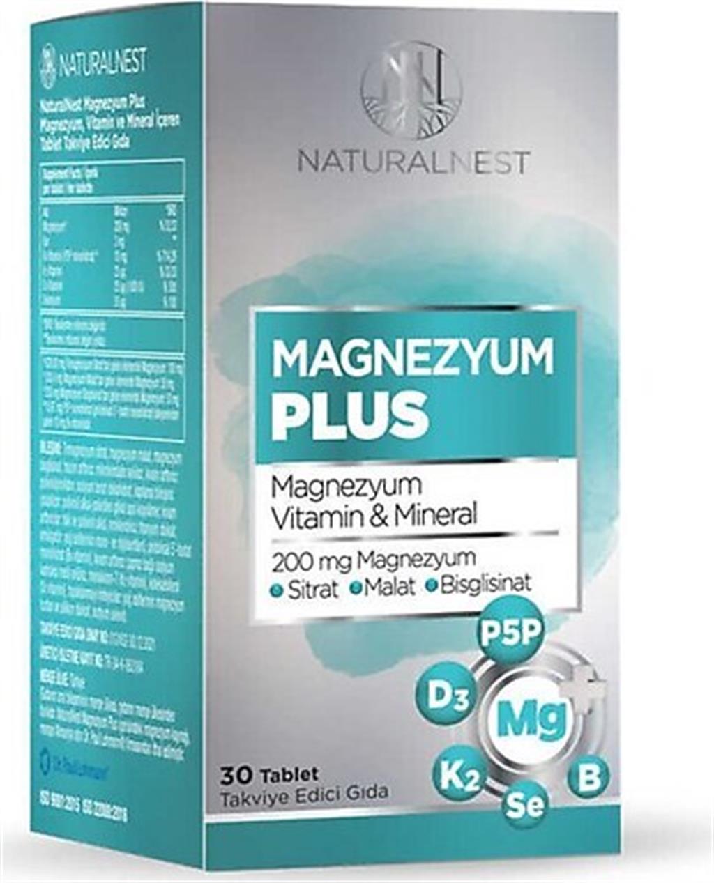 Naturalnest Magnezyum Plus 30 Tablet