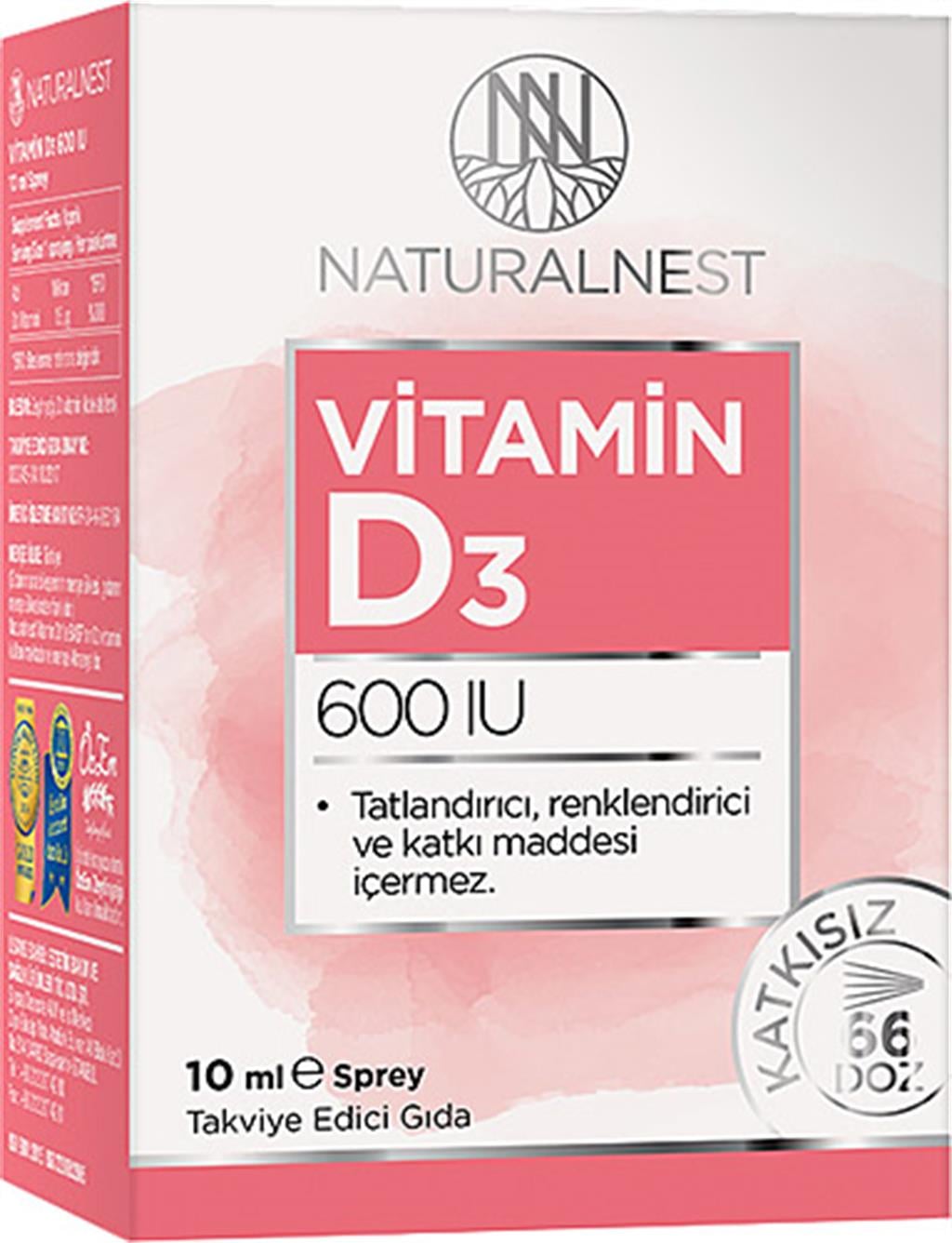 Naturalnest Vıtamın D3 600 Iu Sprey 10 Ml