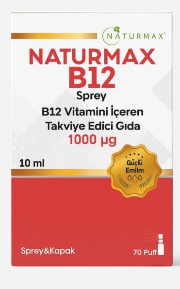 Naturmax B12 Vitamini 10 ml Sprey
