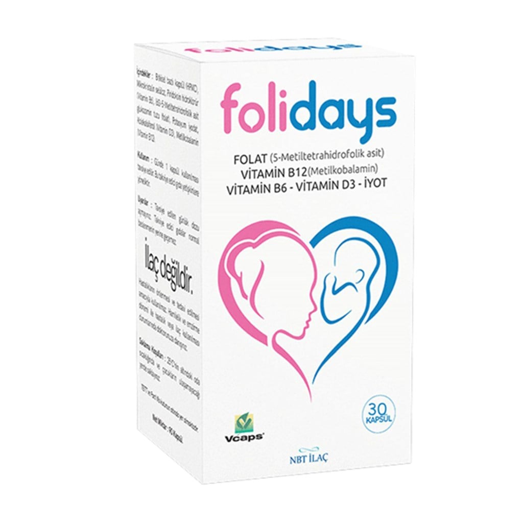NBT Life Folidays Folik Asit ve İyot İçeren 30 Kapsül
