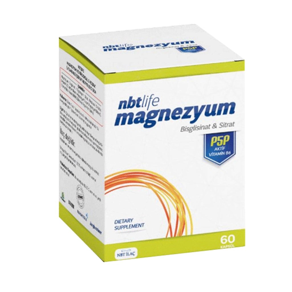 NBT Life Magnezyum P5P Vitamin B6 60 Kapsül