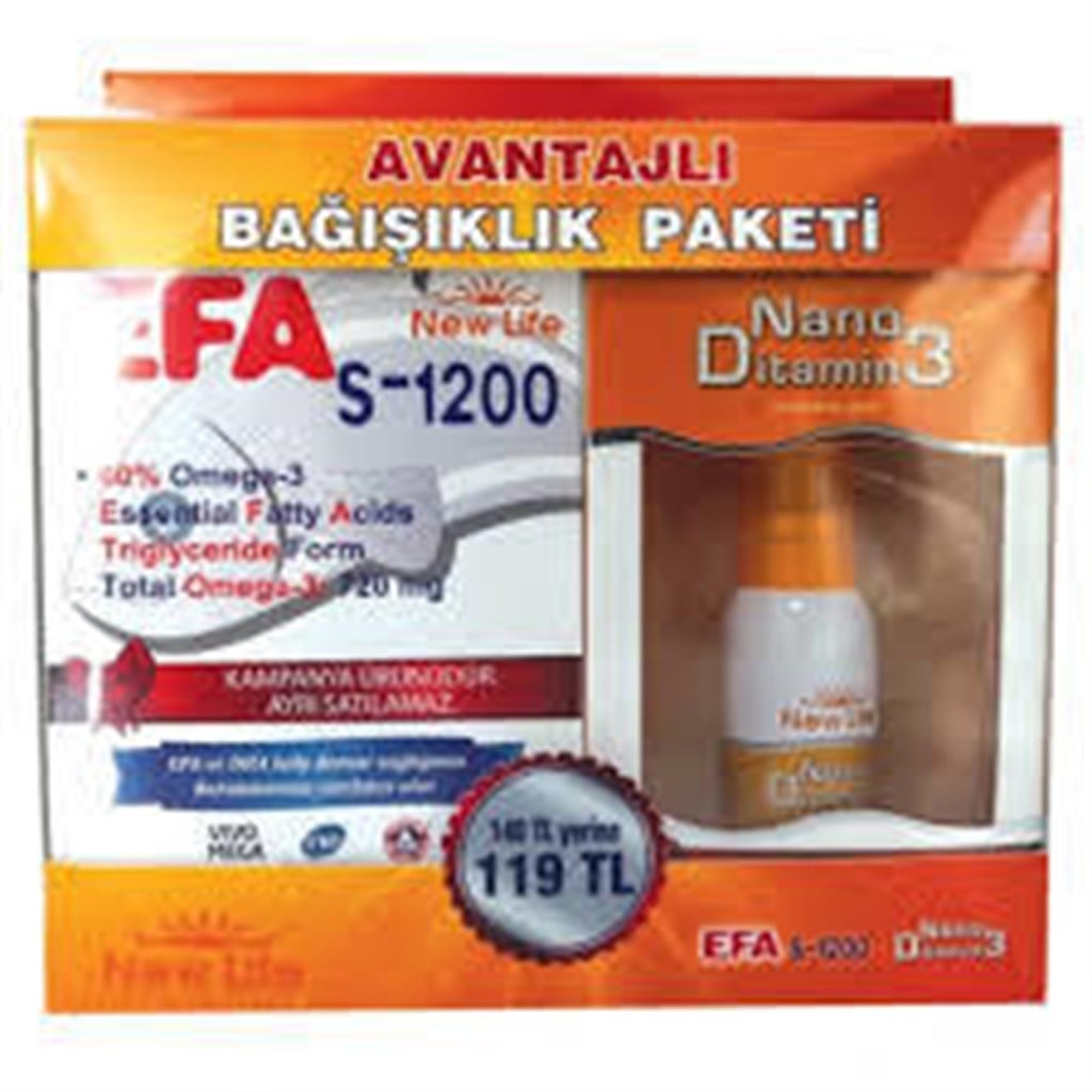 NEW LİFE EFA S-1200 45 KAPSÜL + NANO DİNAMİN 3 KOFRE
