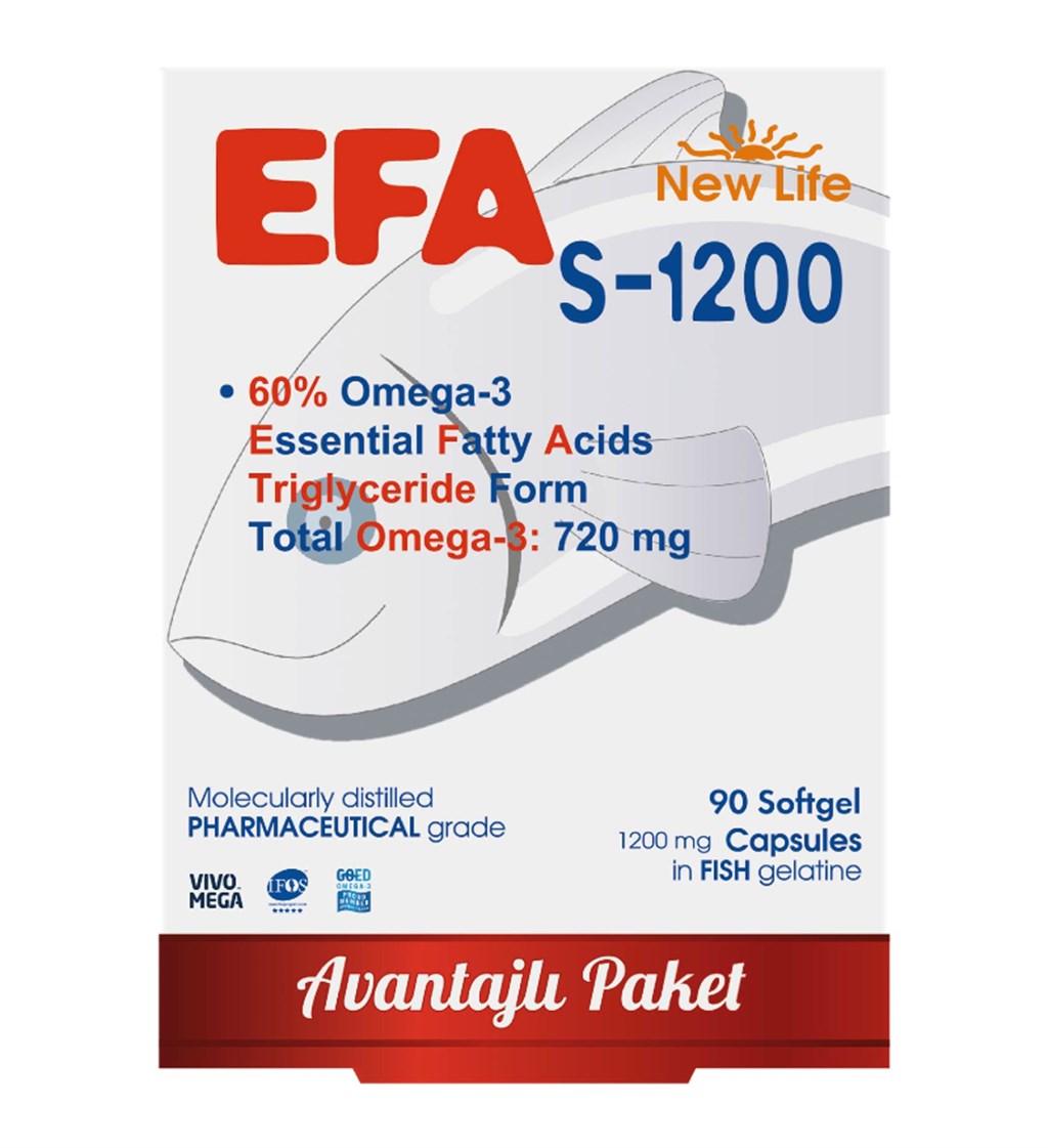 New Life Efa S-1200 Omega 3 90 Kapsül