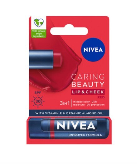 Nivea Caring Beauty -Red Dudak Bakım Kremi 4,8 gr