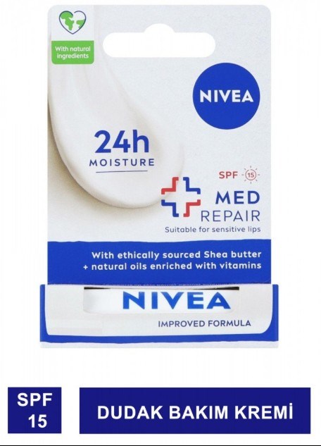 Nivea Med Repair Bakım Yapan Dudak Bakım Kremi 4,8 gr