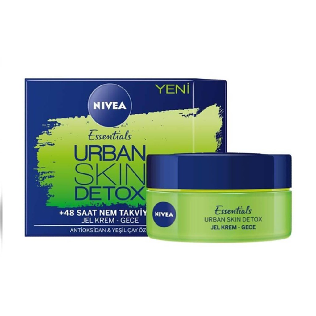 Nivea Urban Skin Detox + 48 Saat Nem Takviyesi Jel Gece Kremi