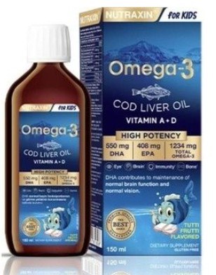 Nutraxin Omega 3 Cod Oliver Oil Şurup Karışık Meyve Aromalı 150 ml