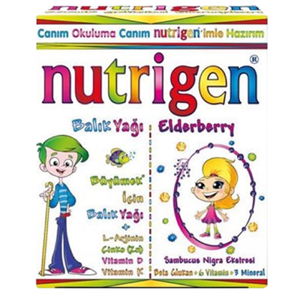 Nutrigen Balık Yağı Şurup 200 ml + Elderberry 200 ml Kofre