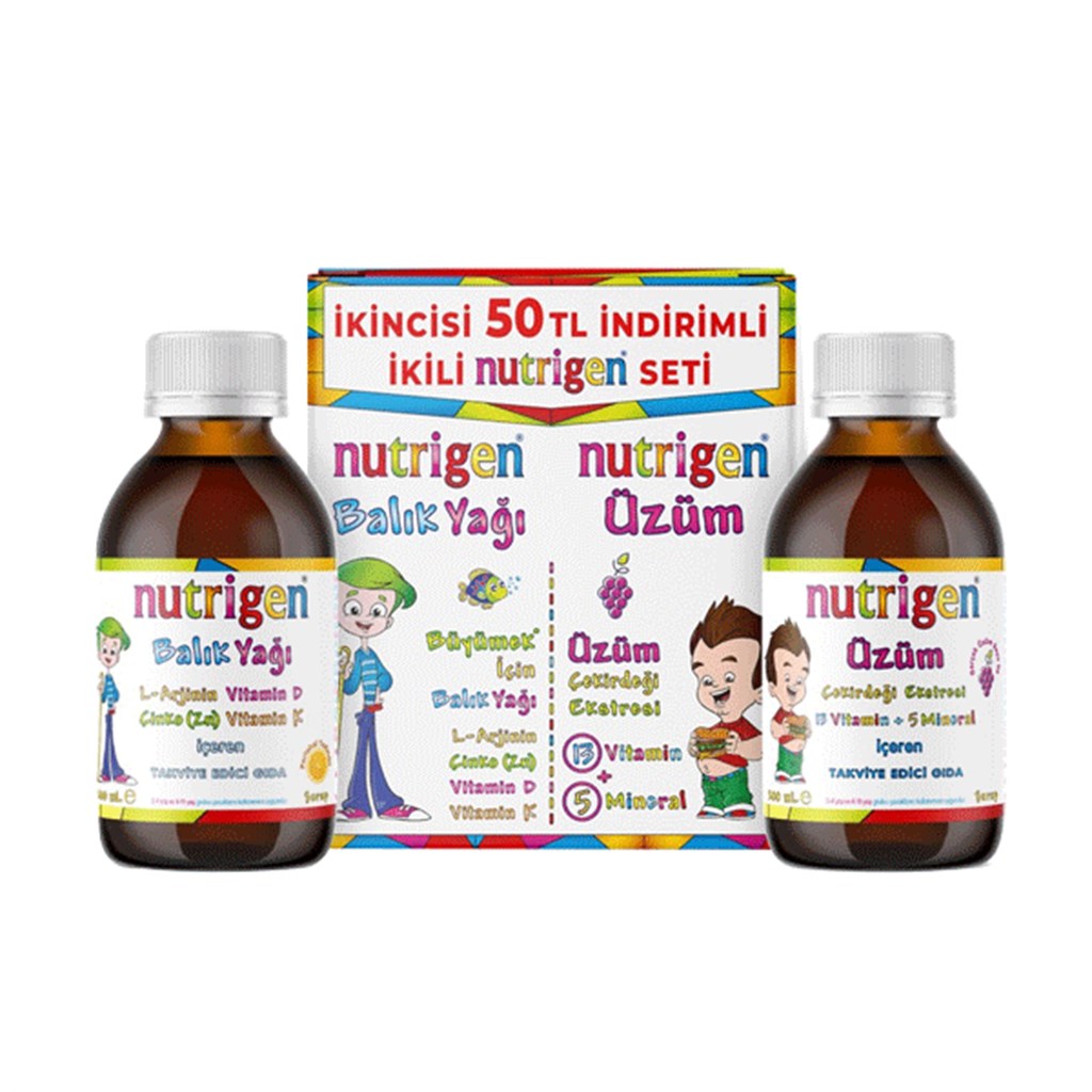 Nutrigen Balık Yağı Şurup 200 ml + Üzüm 200 ml Kofre
