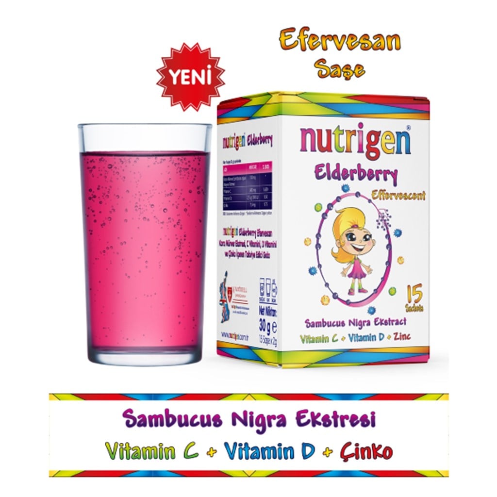 Nutrigen Elderberry Kara Mürver Efervesan 15 Saşe