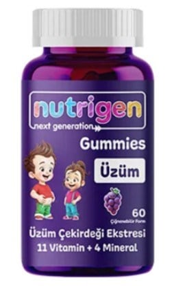 Nutrigen Gummies Üzüm 60 Çiğnenebilir Form