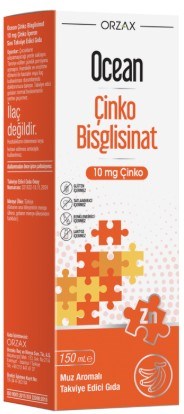 Ocean Çinko Bisglisinat Şurup 150 ml - Muz Aromalı
