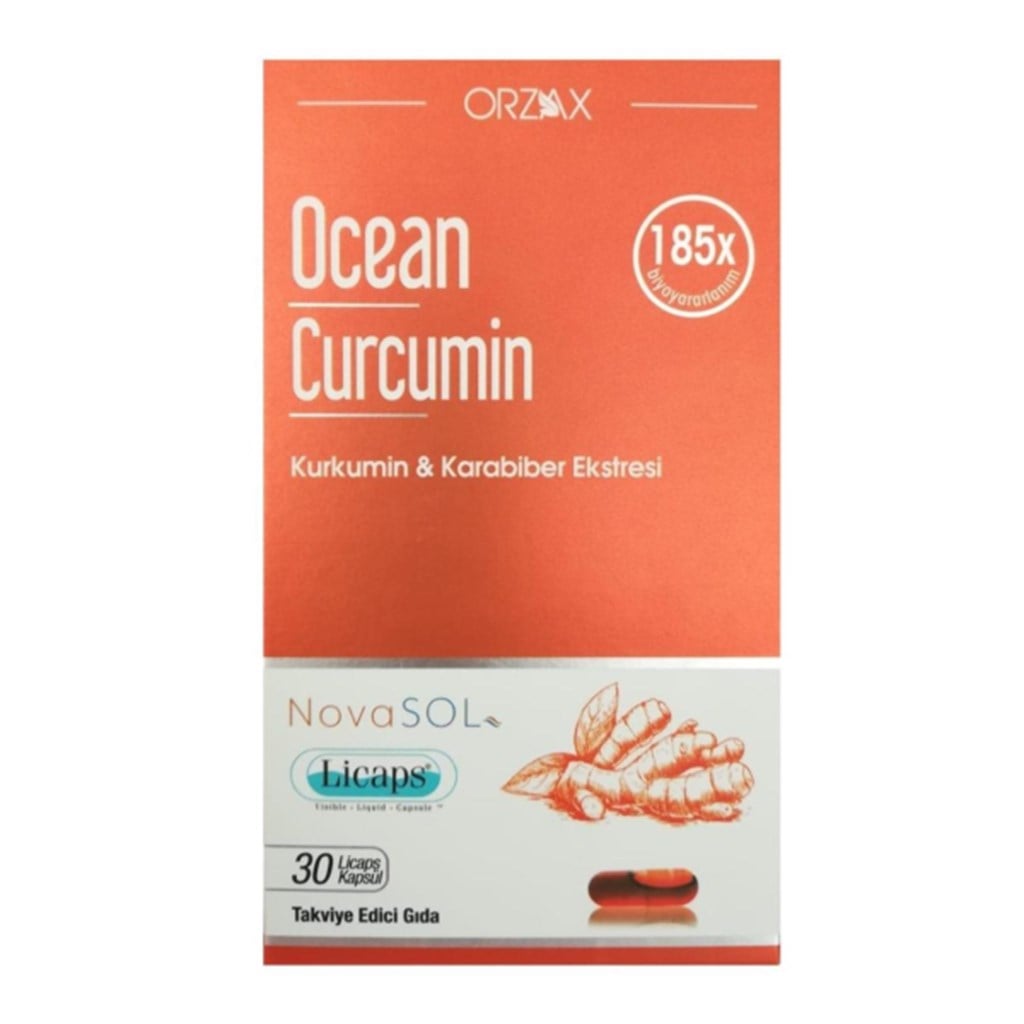 Ocean Curcumin Zerdeçal ve Karabiber Ekstresi İçeren 30 Kapsül