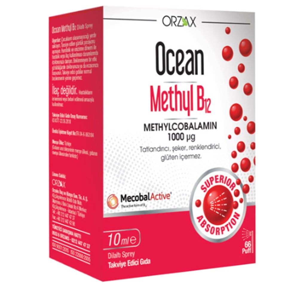 Ocean Methyl B12 10 ml Dilaltı Sprey