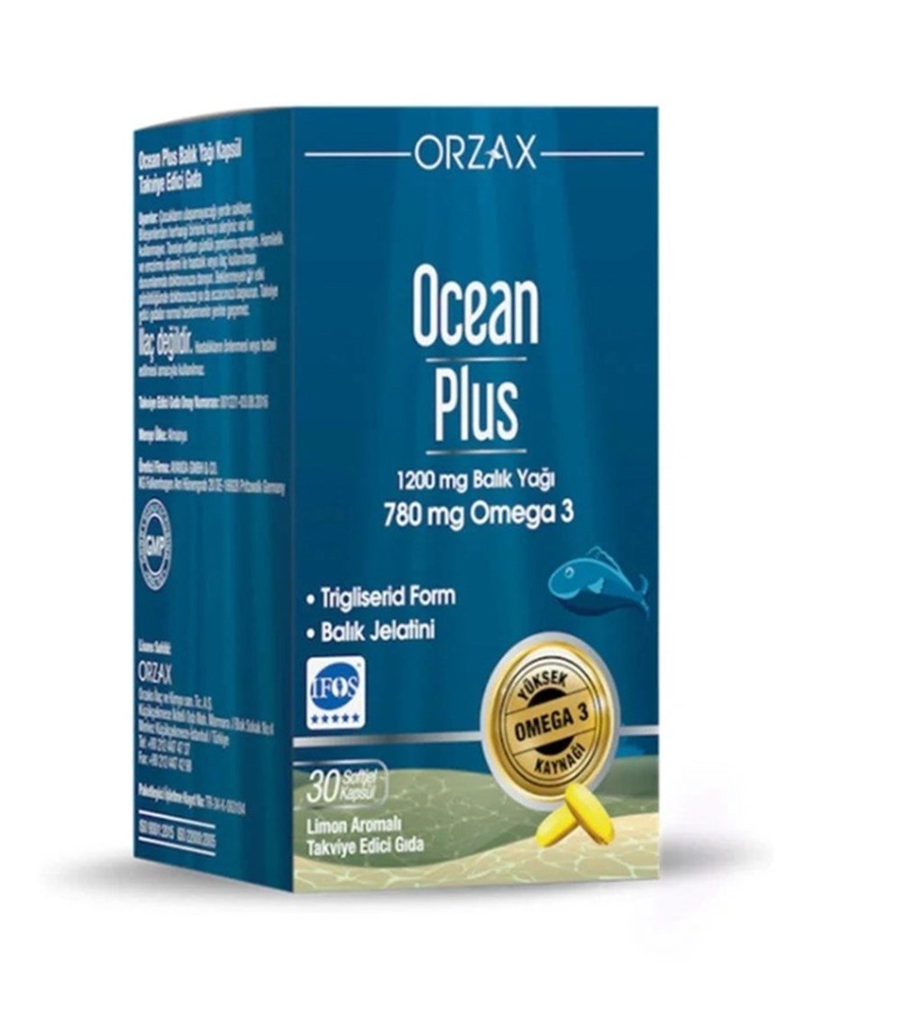 Ocean Plus 1200 mg Balık Yağı 30 Kapsül