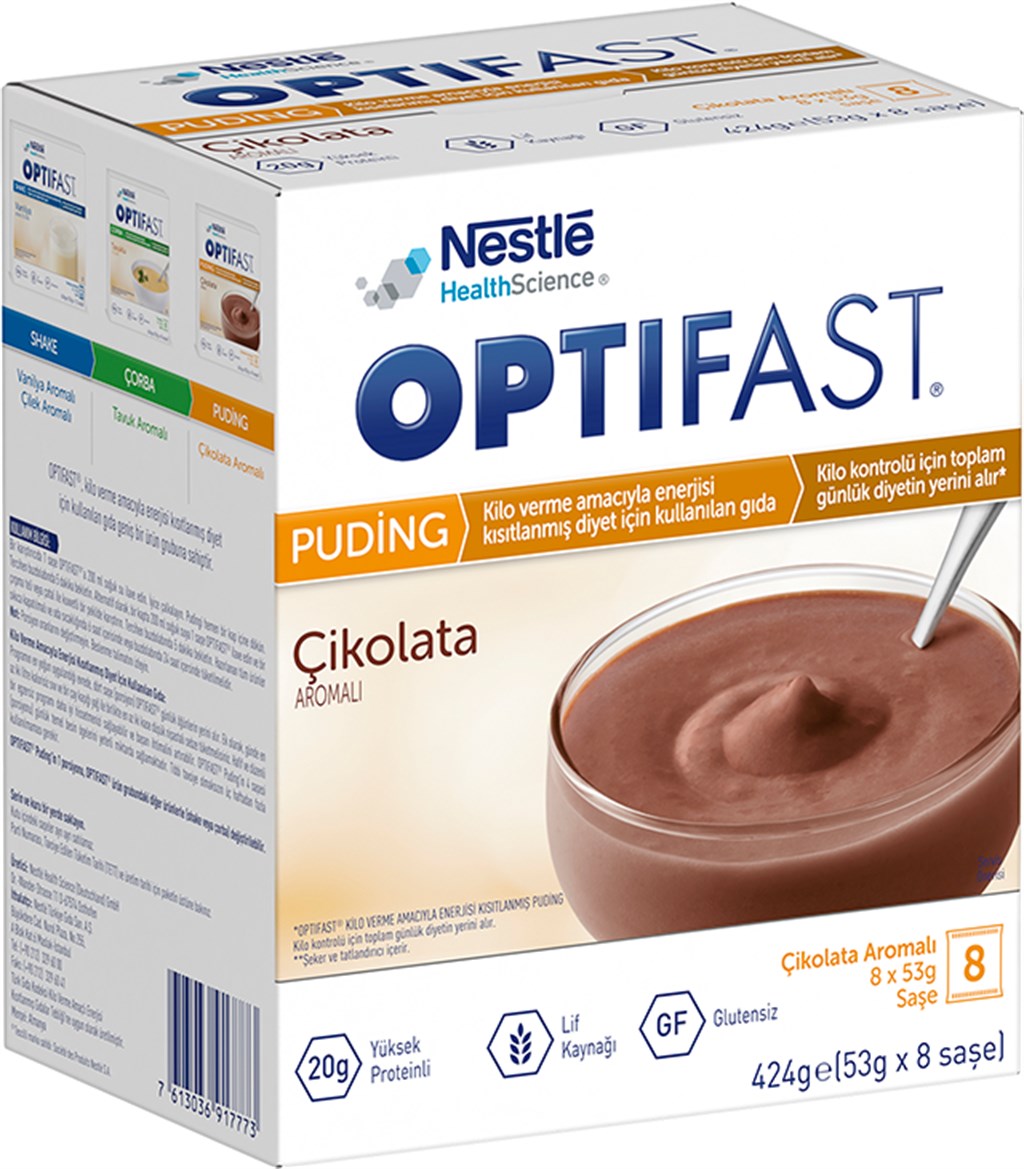Optifast Çikolata Aromalı Puding 8 Şase