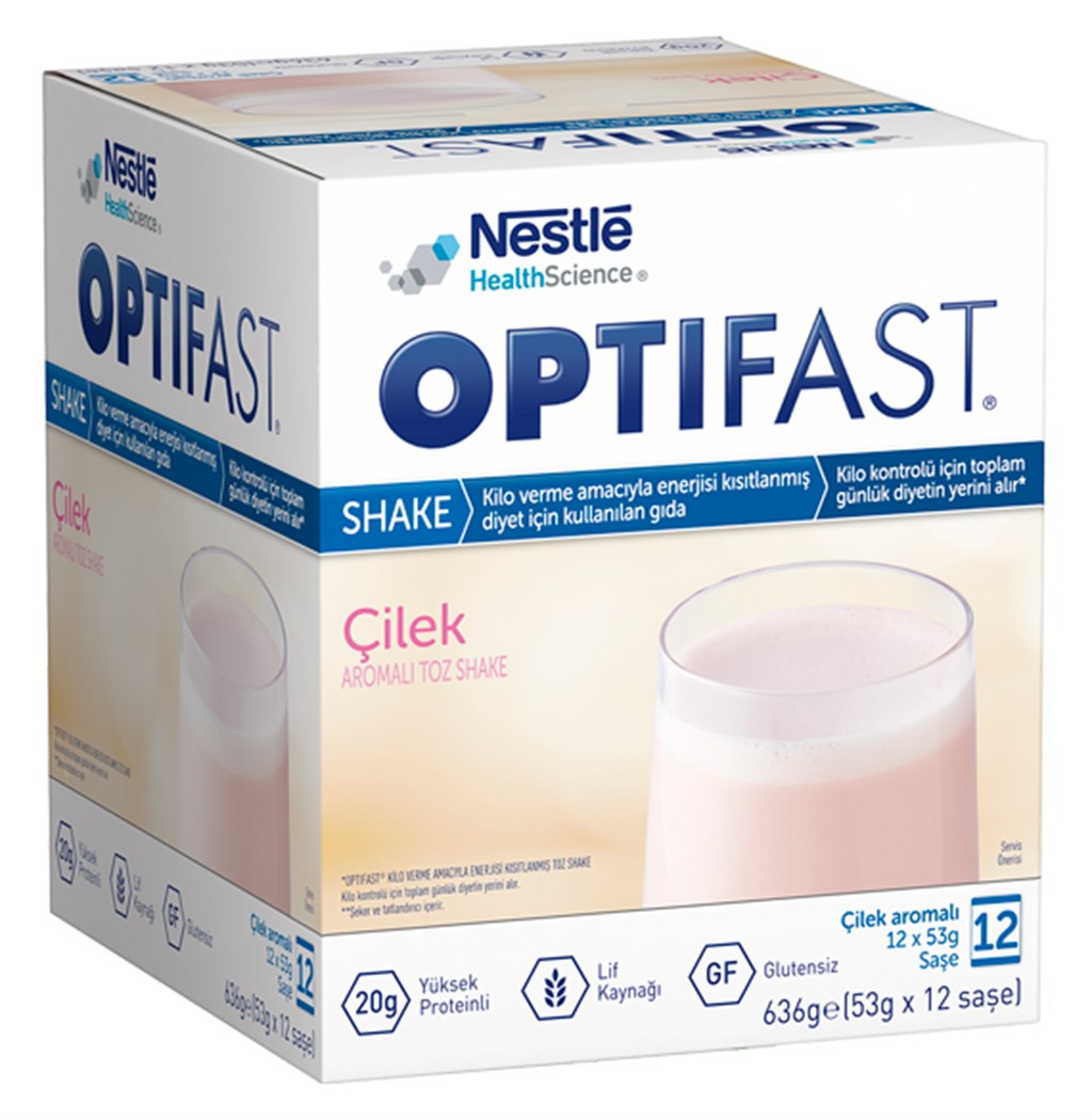 Optifast Milk Shake Çilekli 12 Saşe