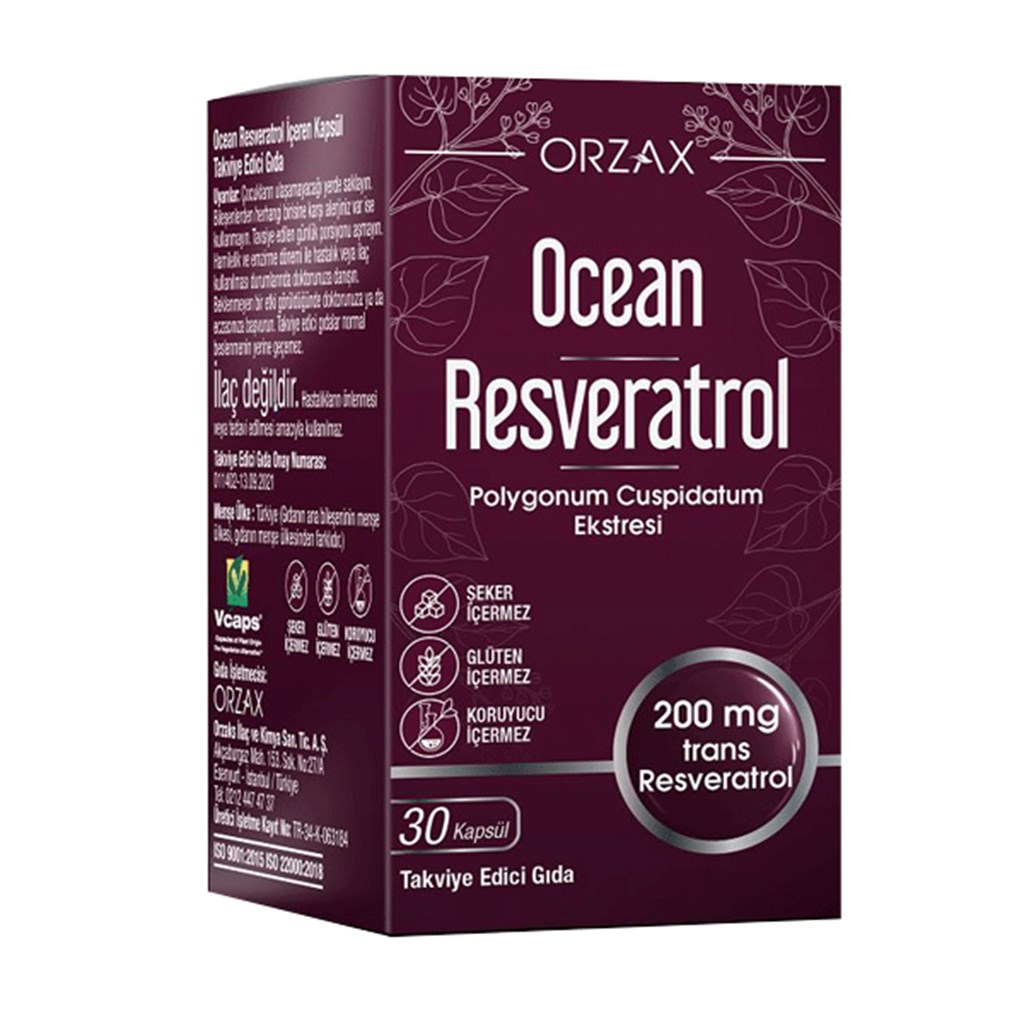 Orzax Ocean Resveratrol Takviye Edici Gıda 30 Kapsül