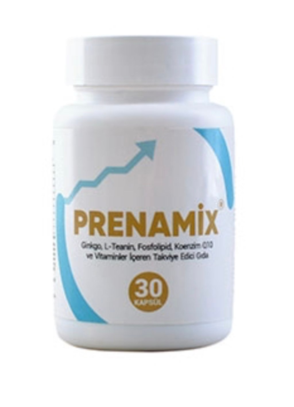 Prenamix Ginkgo L-Teanin Fosfolipid Koenzim Q10 ve Vitaminler İçeren Takviye Edici Gıda 30 Kapsül