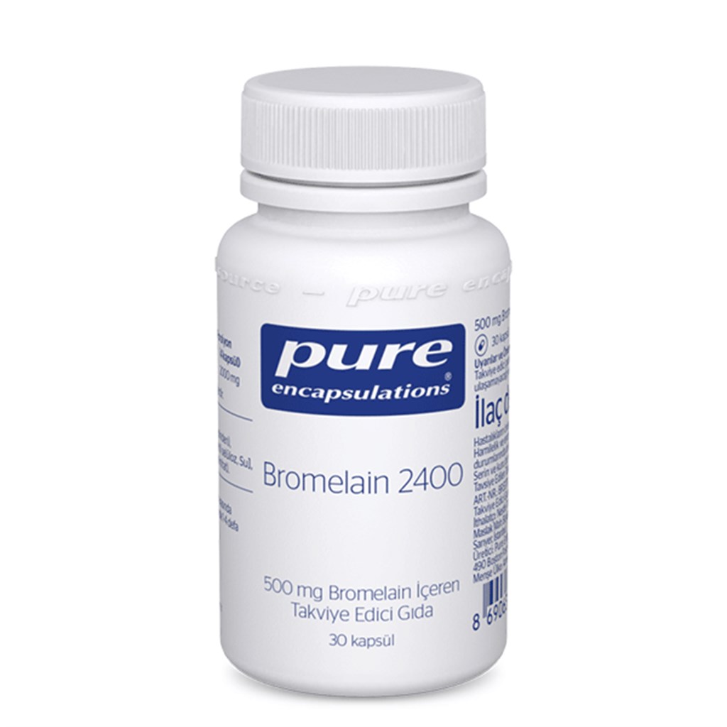 Pure Encapsulations Bromelain 2400 500 mg Bromelain İçeren Takviye Edici Gıda 30 Kapsül