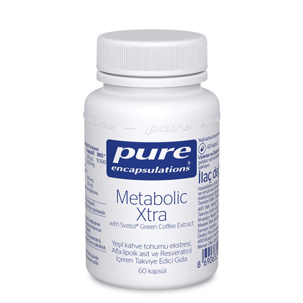 Pure Encapsulations Metabolic Xtra with Svetol Green Coffee Extract 60 Kapsül