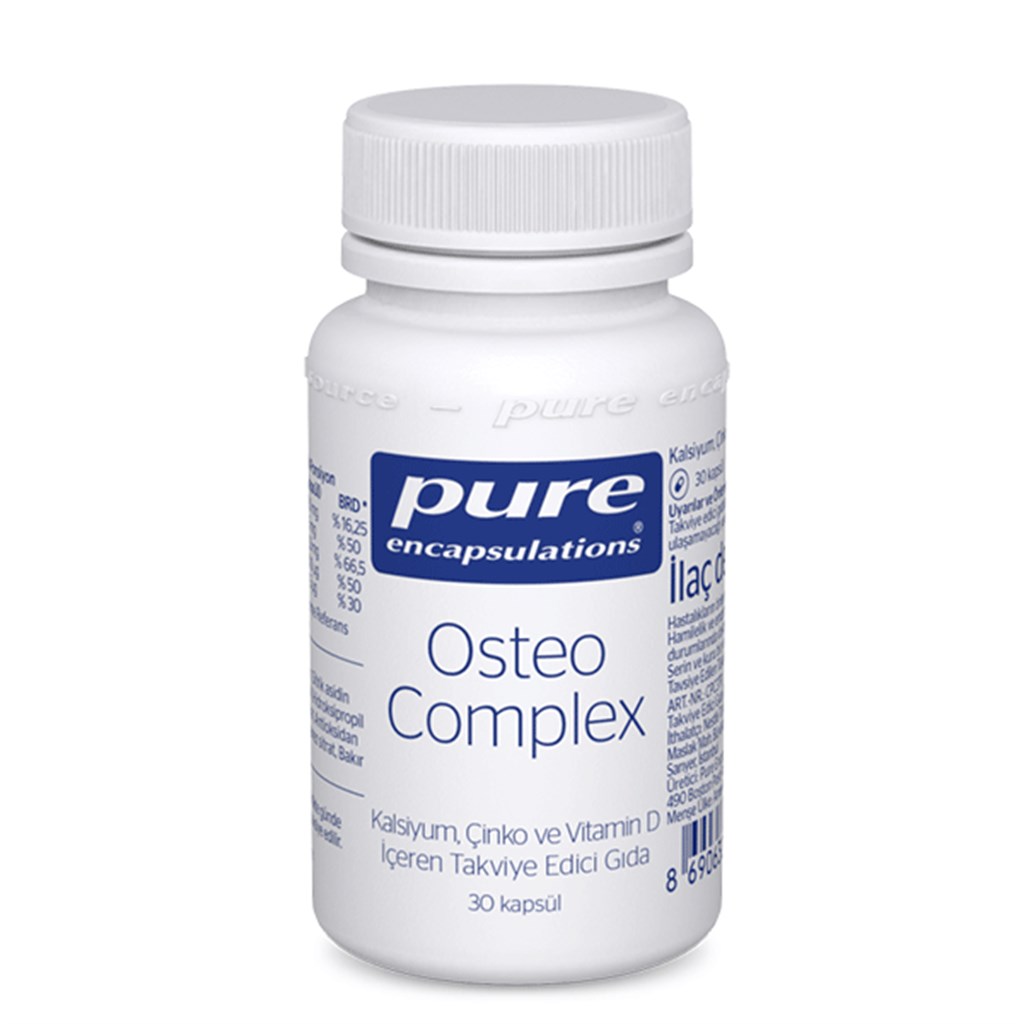 Pure Osteo Complex Kalsiyum Çinko İçeren Takviye Edici Gıda 30 Kapsül