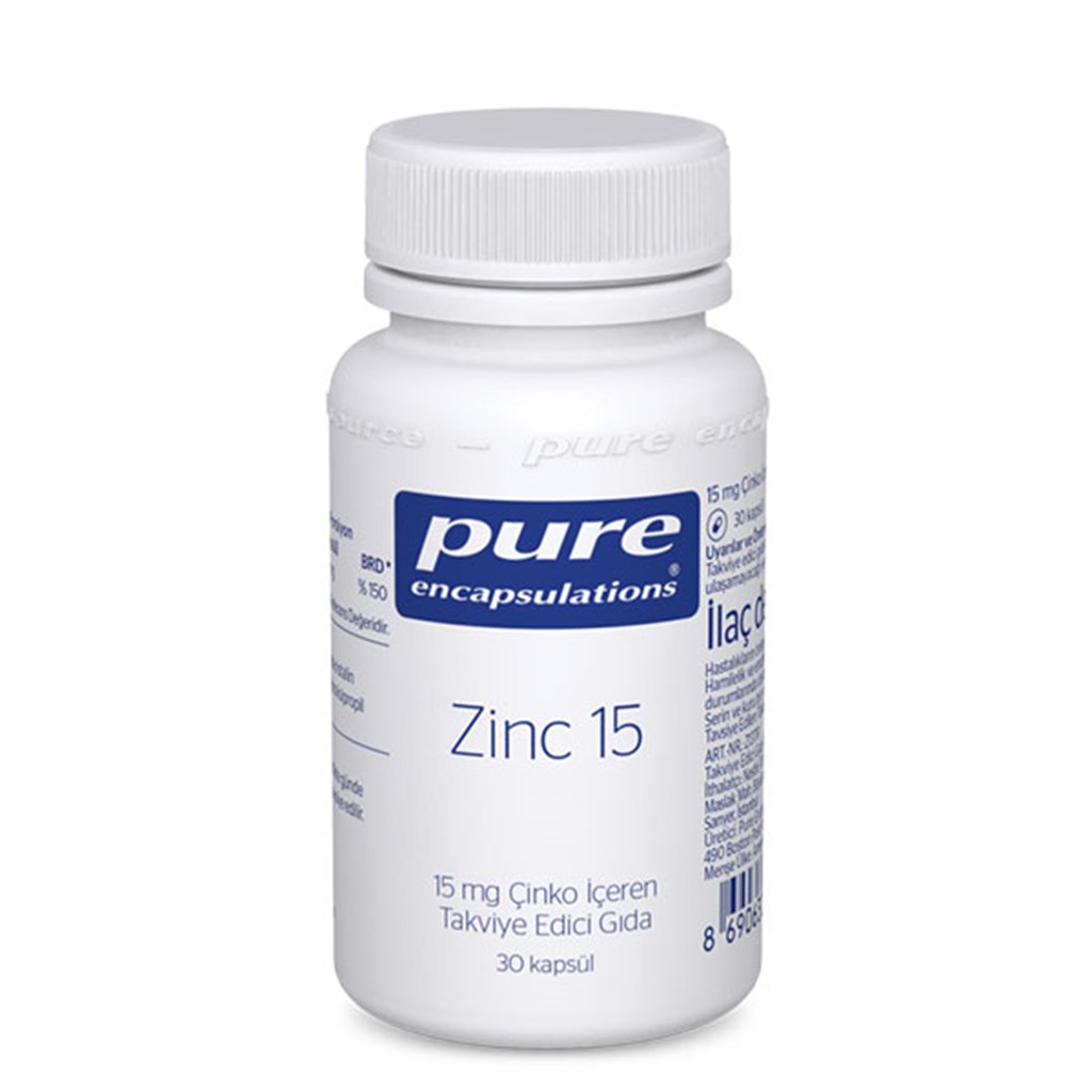 Pure Zinc 15mg Çinko İçeren Takviye Edici Gıda 30 Kapsül
