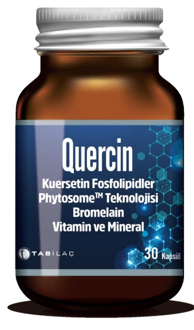 Quercin Kuersetin Fosfolipitler Bromelain Vitamin ve Mineral 30 Kapsü