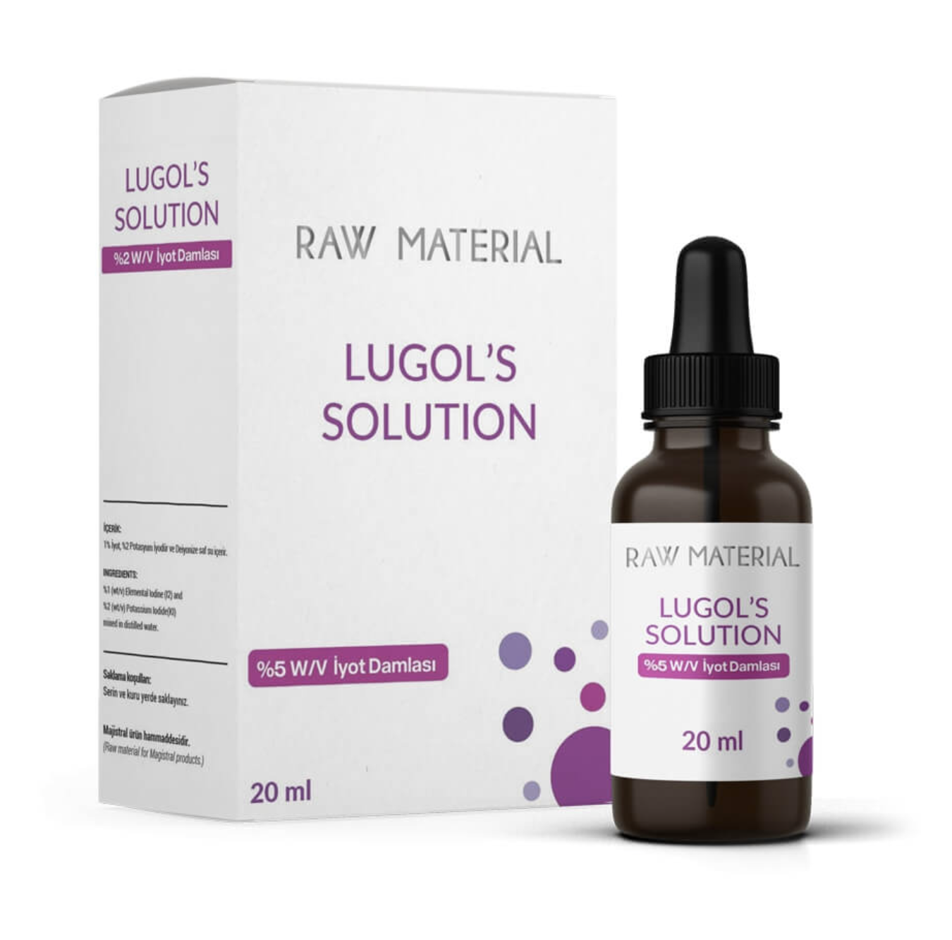 Raw Material More Than Lugol's Solution %5 İyot Damla 20 ml