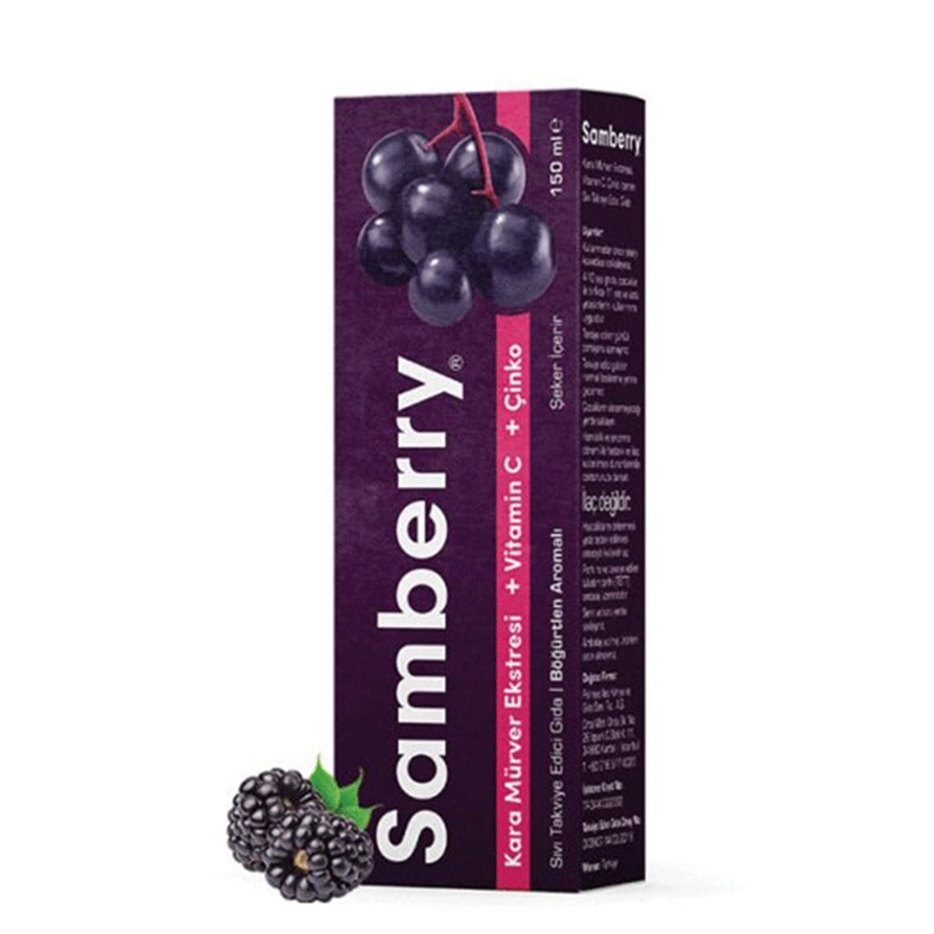 Samberry Kara Mürver Ekstresi + Vitamin C + Çinko Şurup 150ml