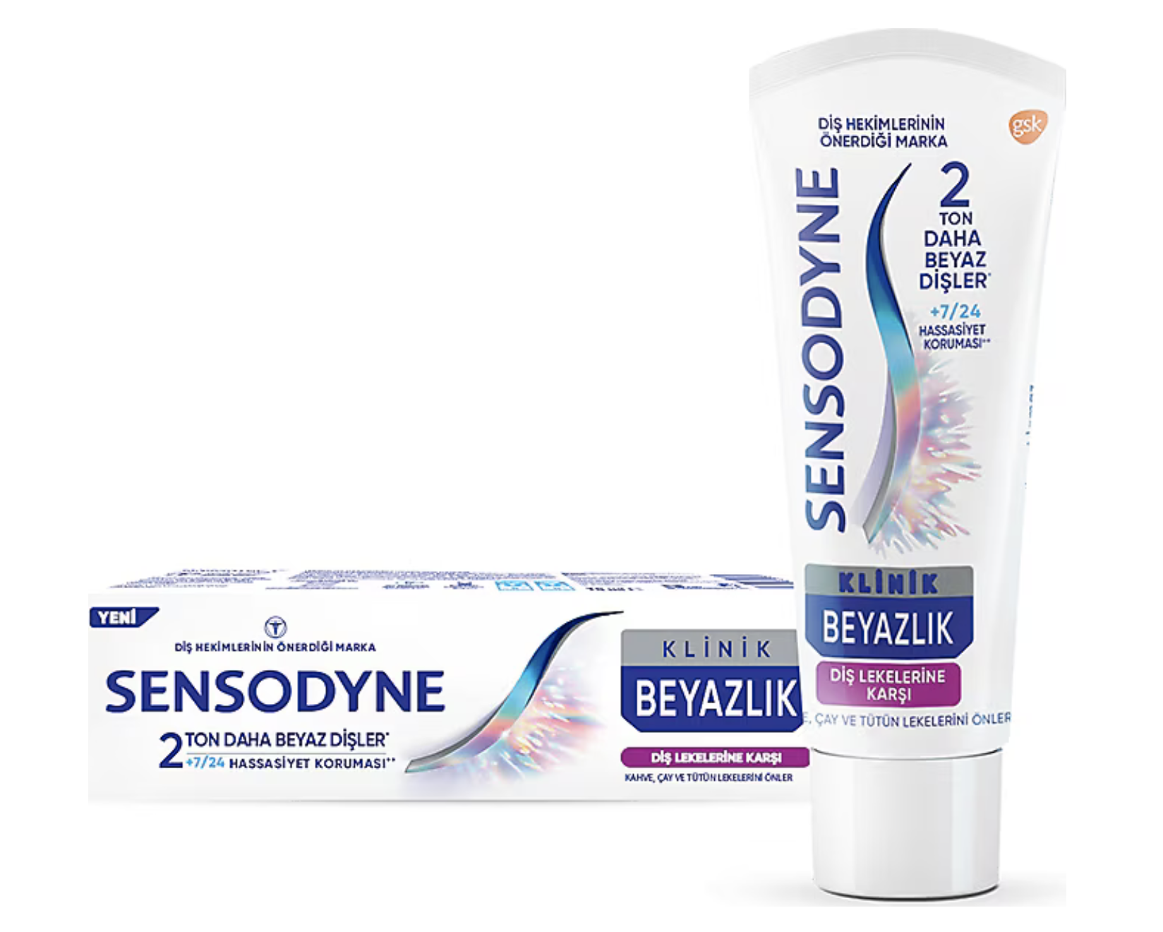 Sensodyne Klinik Beyazlık Diş Lekelerine Karşı 75 ml Florürlü Diş Macunu
