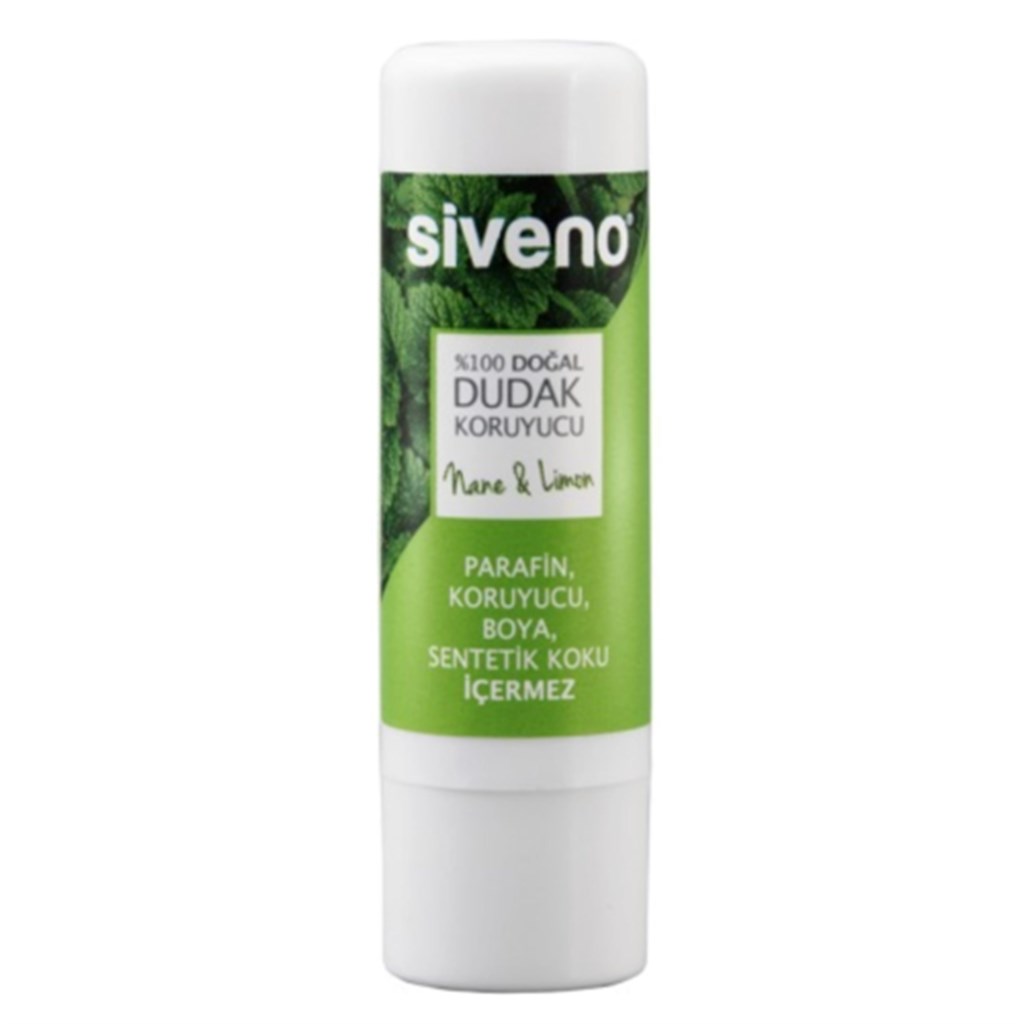 Siveno %100 Doğal Dudak Koruyucu Nane Limon 6 gr
